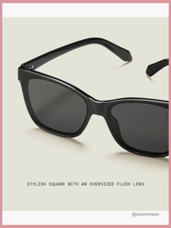 Oversized Square Sunglasses with UV Protected Lenses main image 4